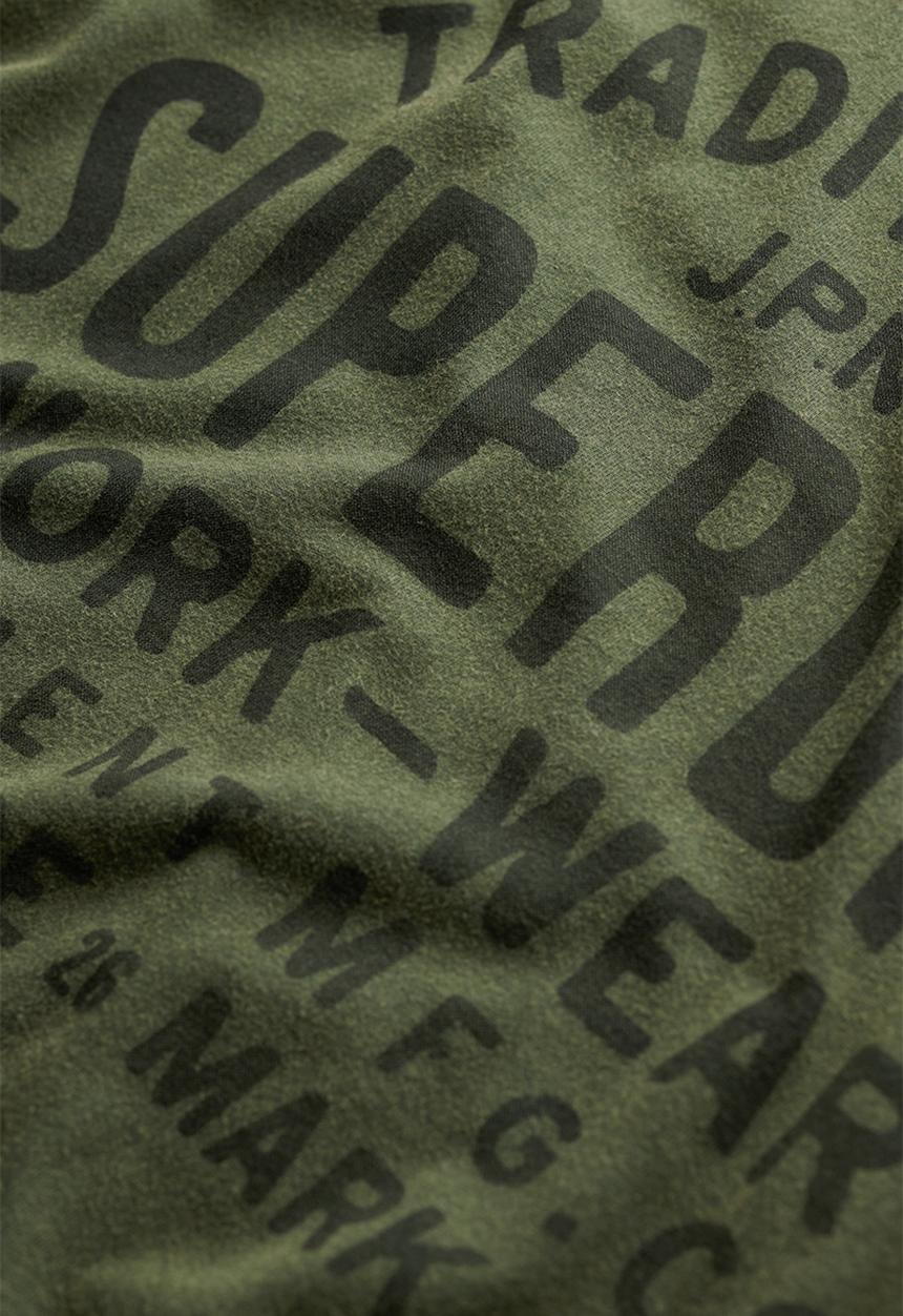 Superdry. - Machined Goods Workwear Tee - Sea Spray Green