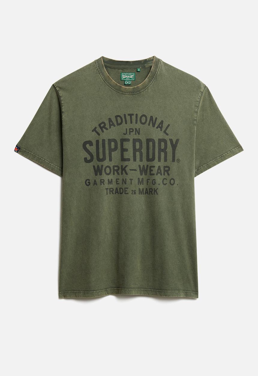 Superdry. - Machined Goods Workwear Tee - Sea Spray Green