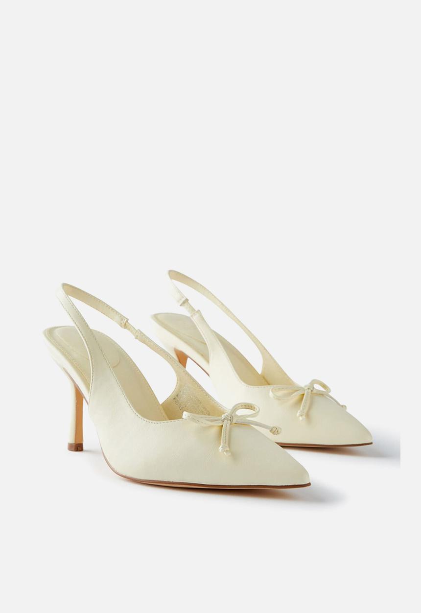 Cotton On - Giselle pointed slingback - butter yellow bow