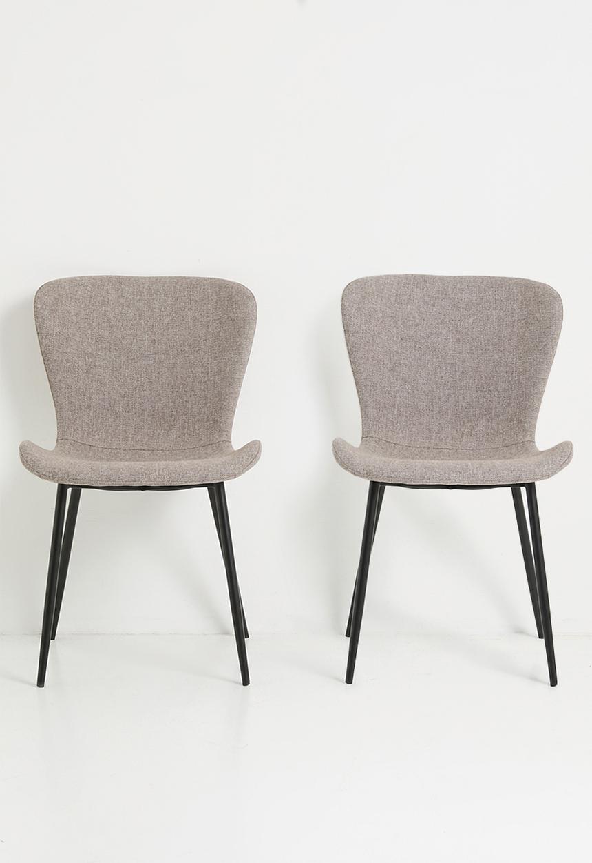 Sixth Floor - Grey dining chair set of 2 - beige