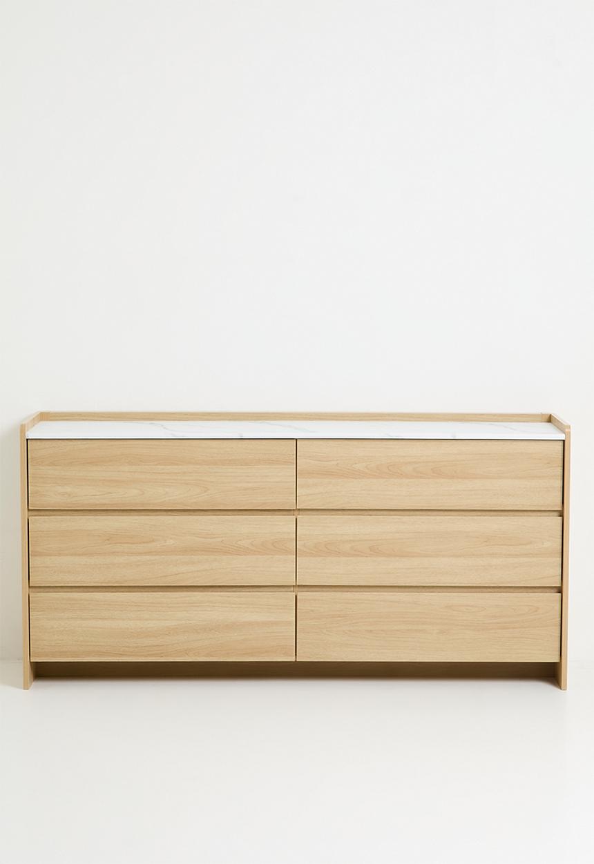 Sixth Floor - Hazel 6 drawer entry console - natural