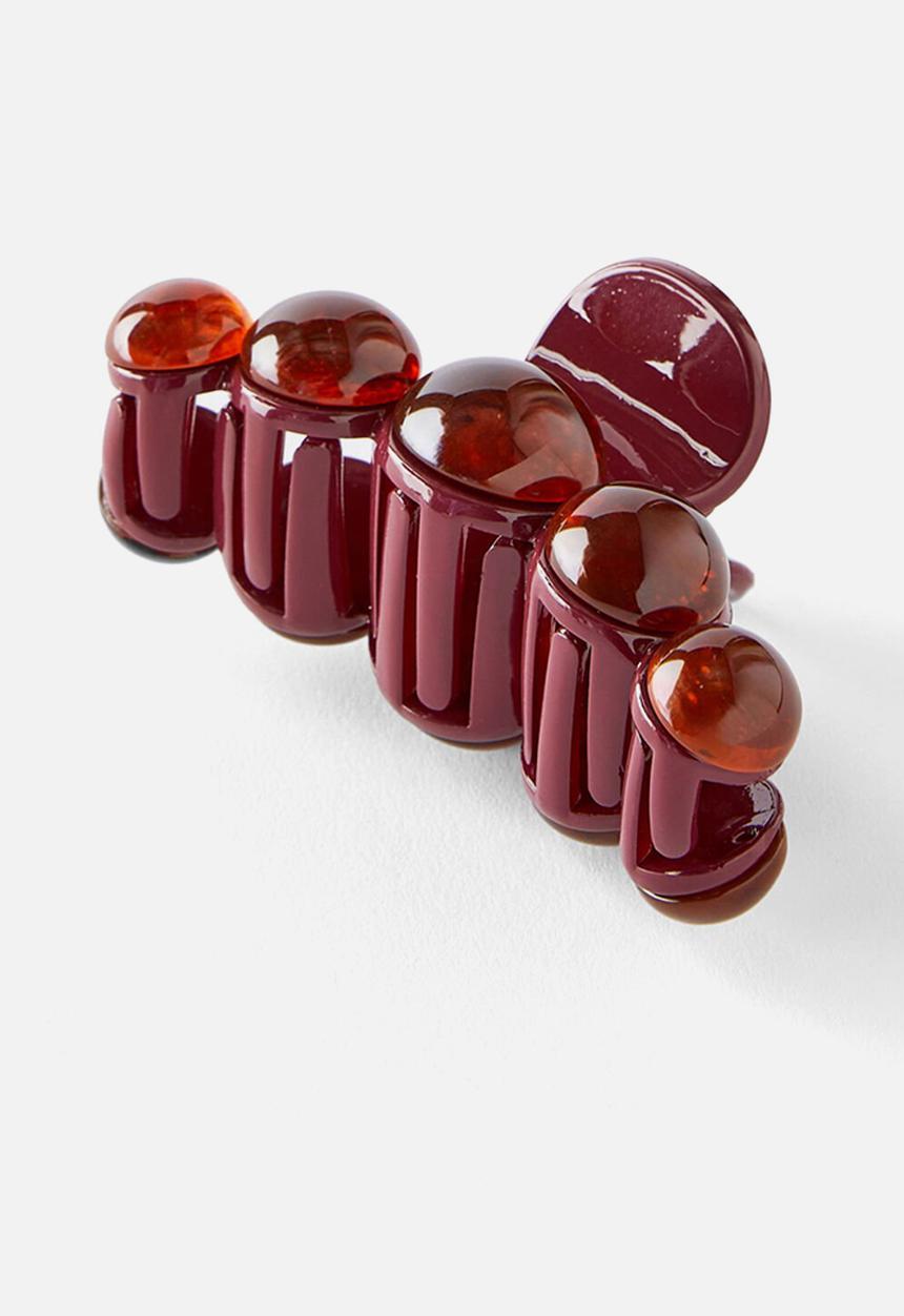 Rubi - Gia hair claw- burgundy bobble