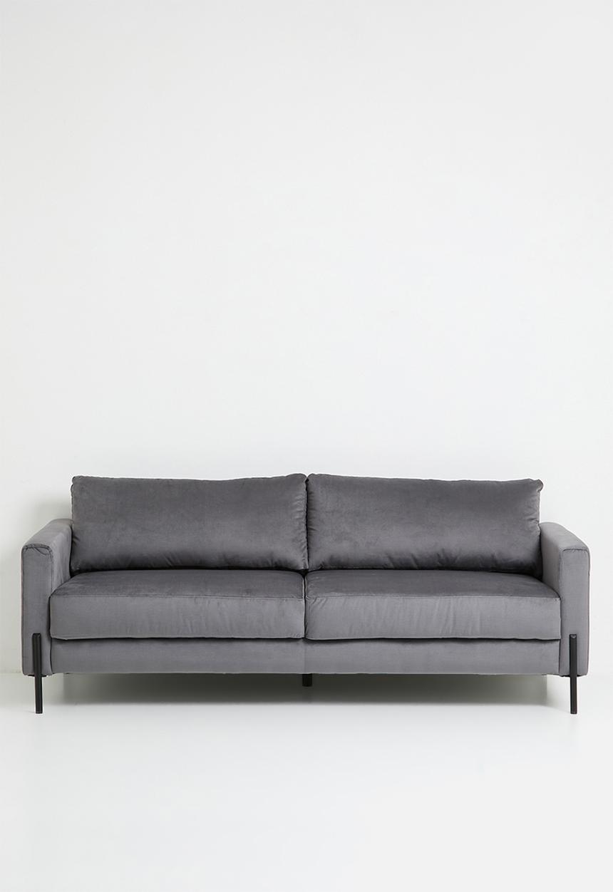 Sixth Floor - Hadley 3 seater velvet sofa - grey