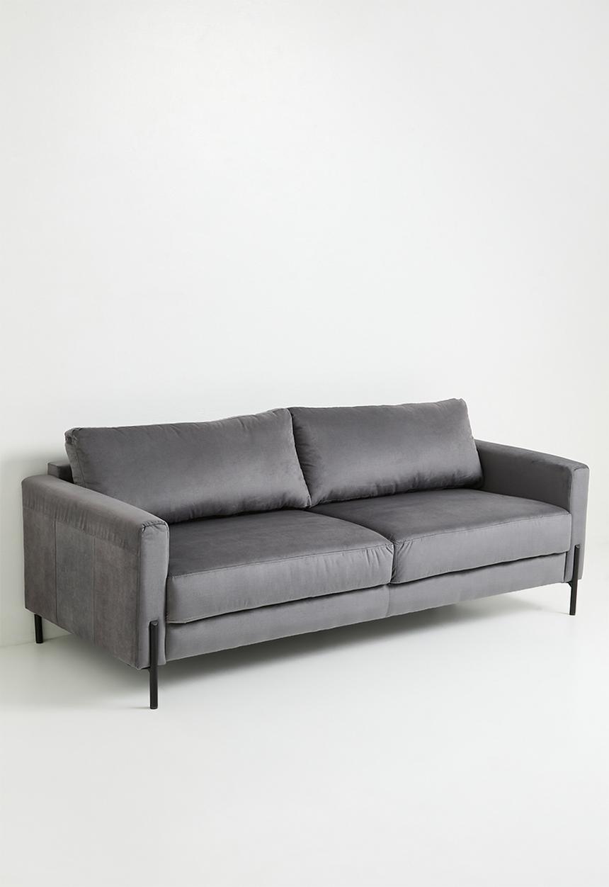Sixth Floor - Hadley 3 seater velvet sofa - grey