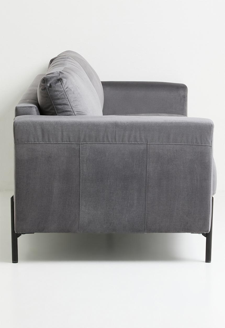 Sixth Floor - Hadley 3 seater velvet sofa - grey