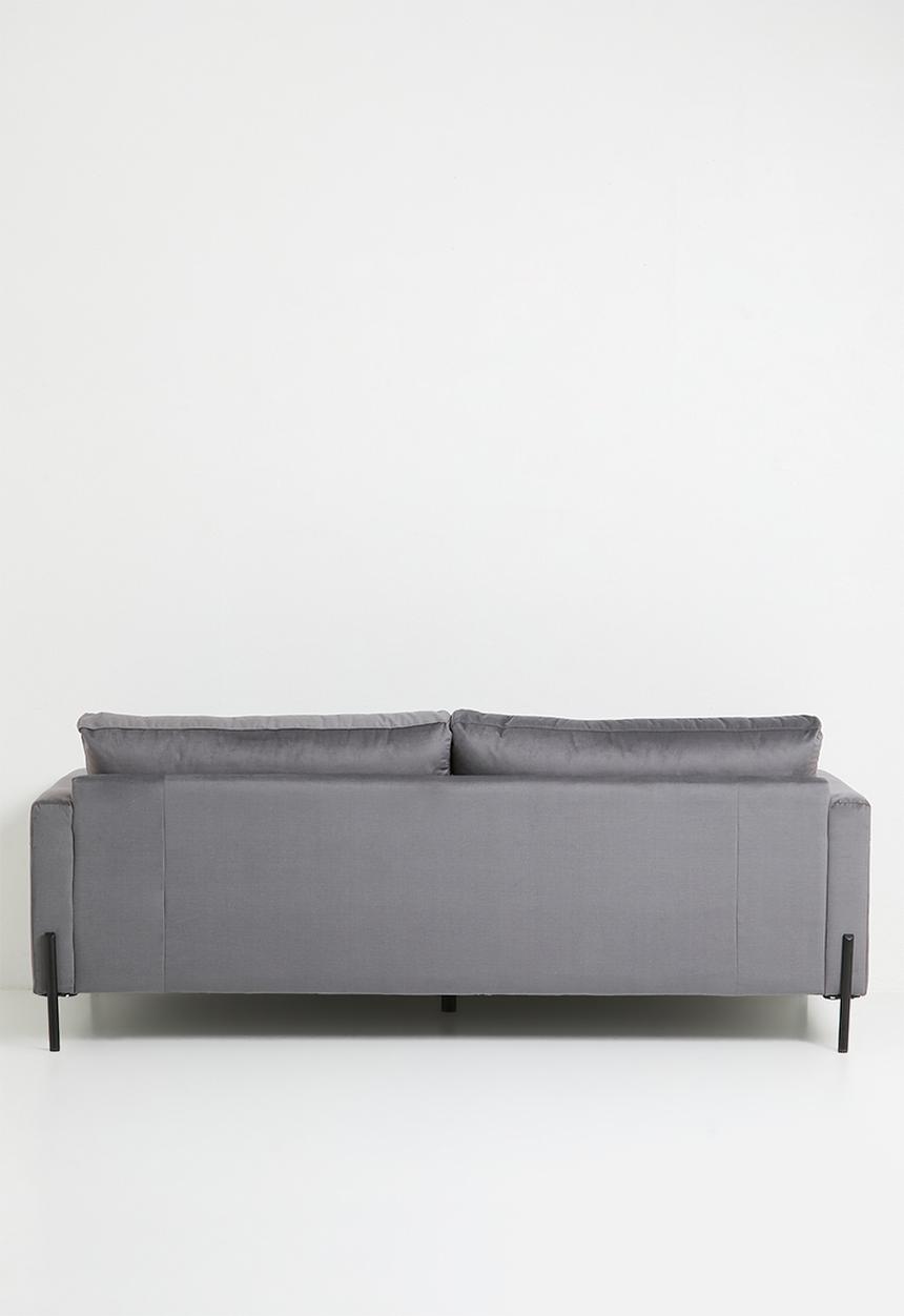 Sixth Floor - Hadley 3 seater velvet sofa - grey