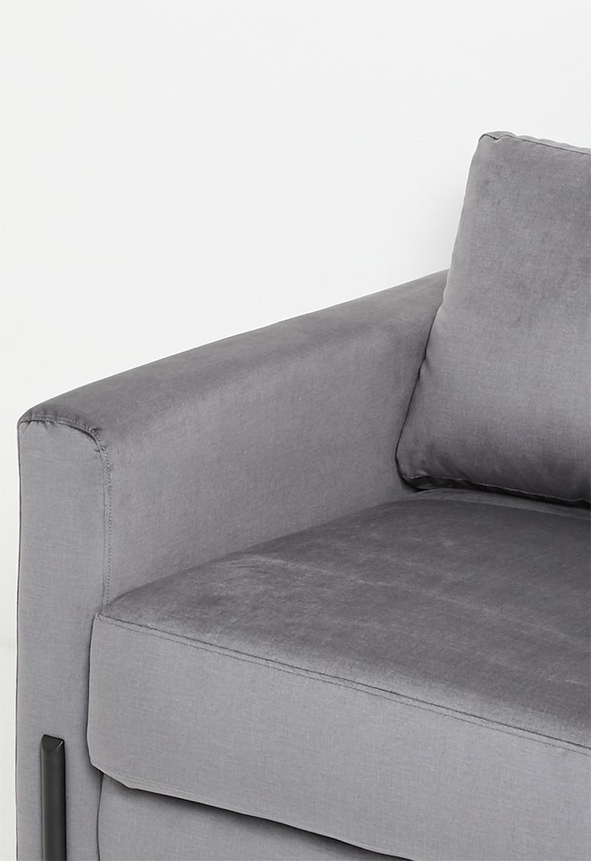 Sixth Floor - Hadley 3 seater velvet sofa - grey