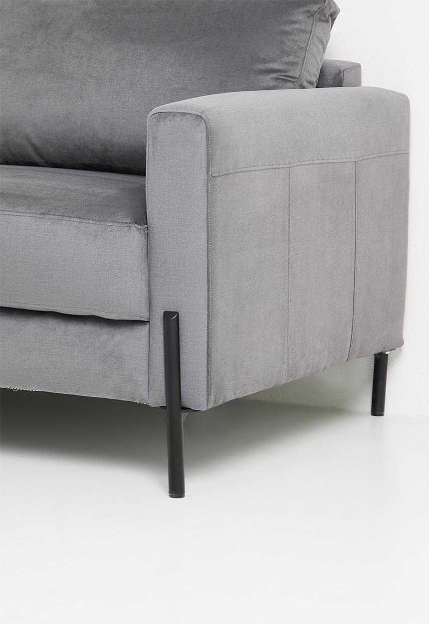 Sixth Floor - Hadley 3 seater velvet sofa - grey