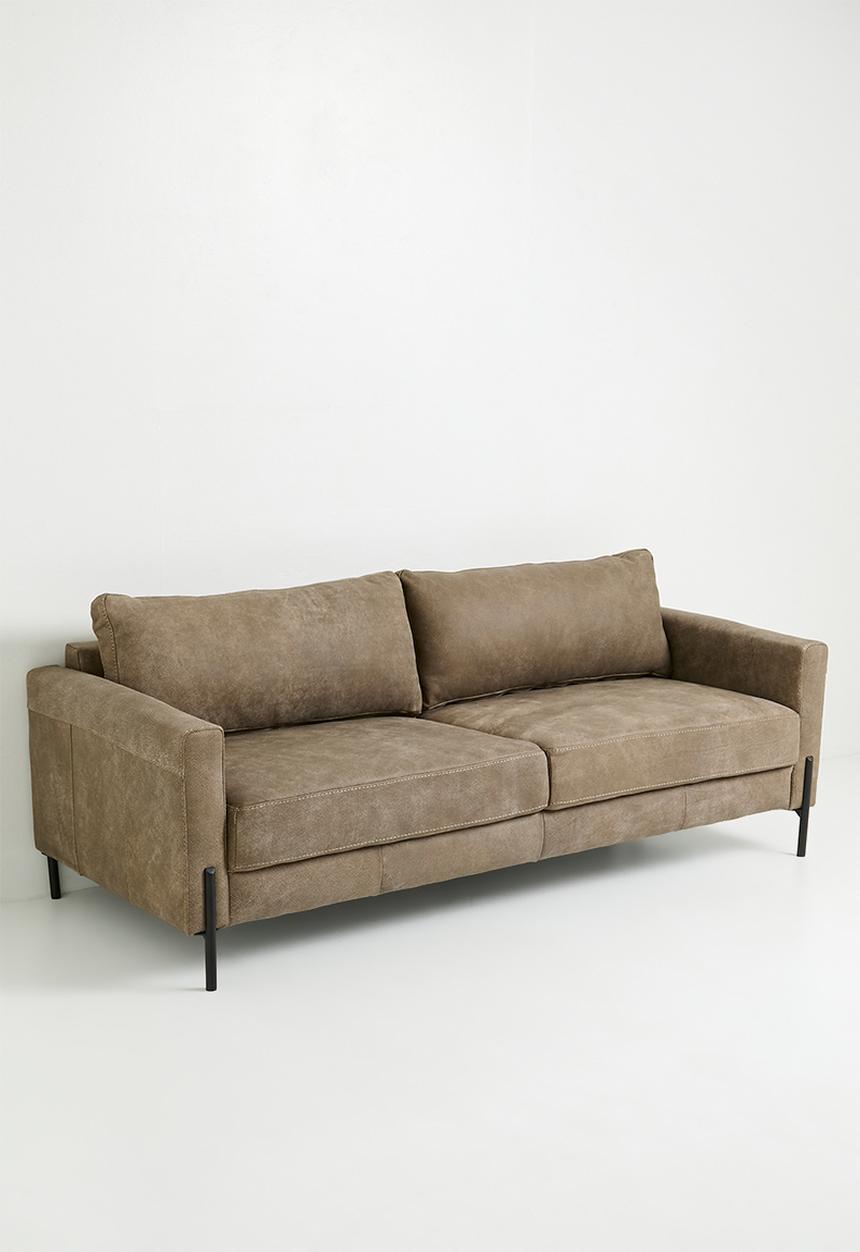 Sixth Floor - Hadley genuine leather sofa - slate