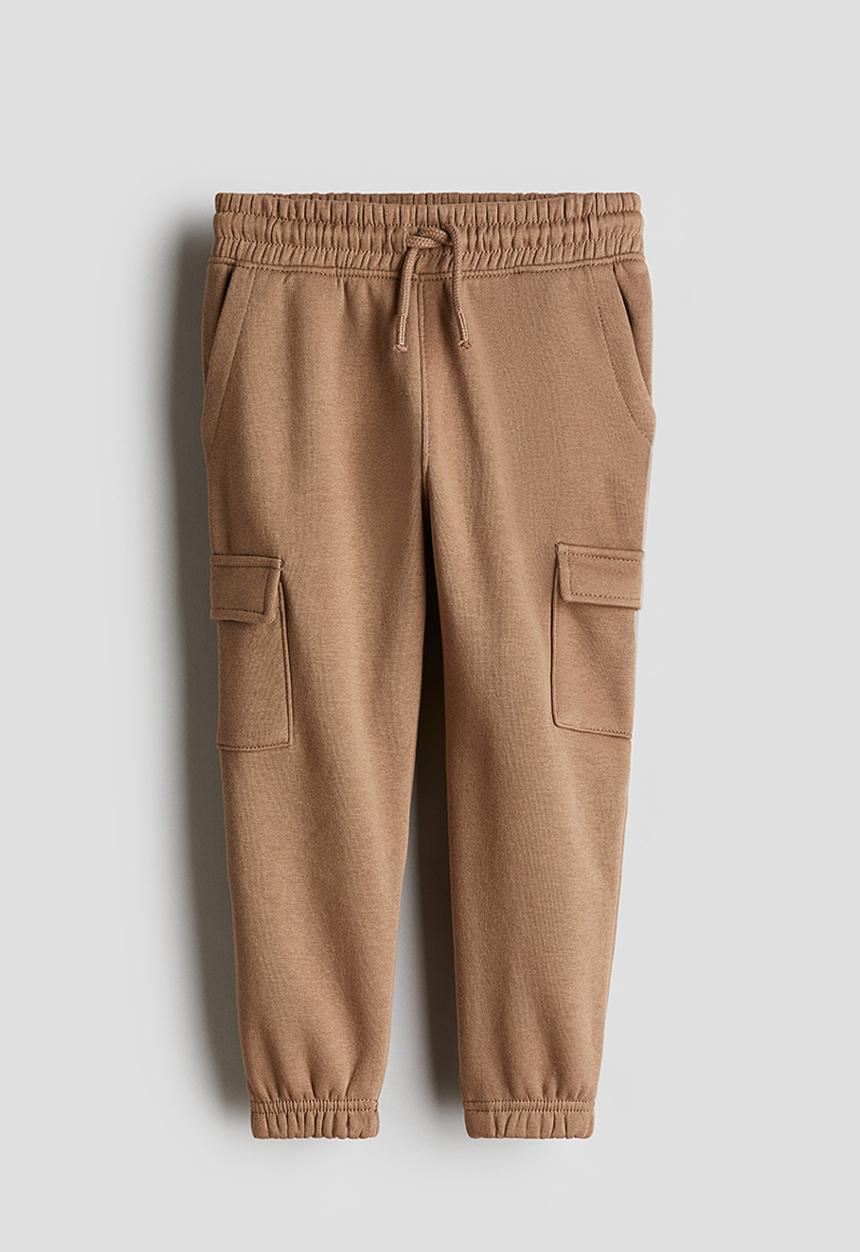 H&M - Brushed-inside cargo joggers - brown
