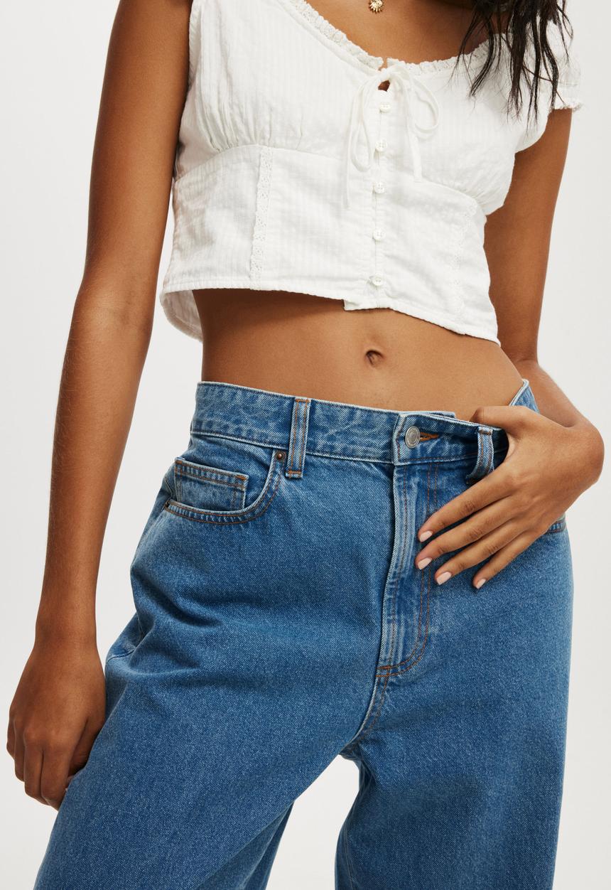 Cotton On - 91 straight jean - celeste blue