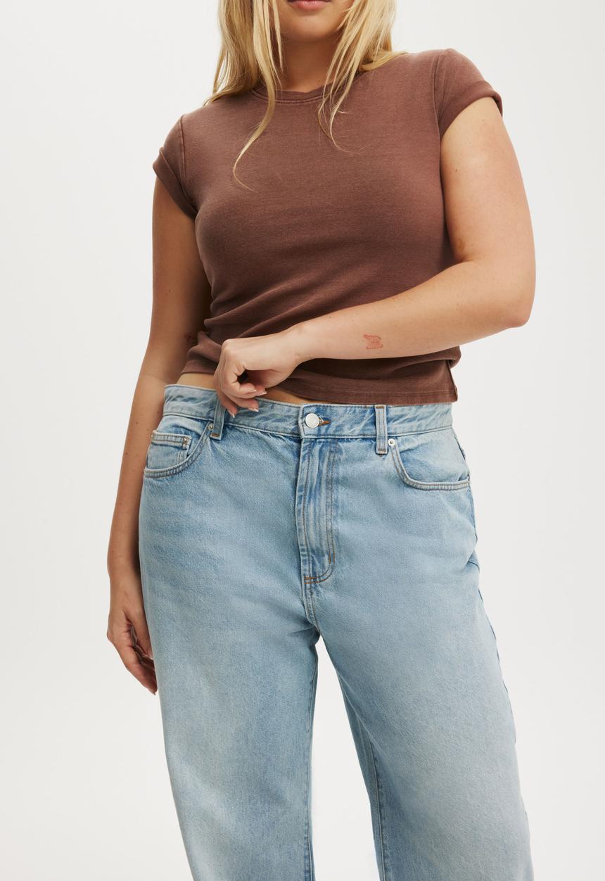 Cotton On - 91 straight jean - rush blue