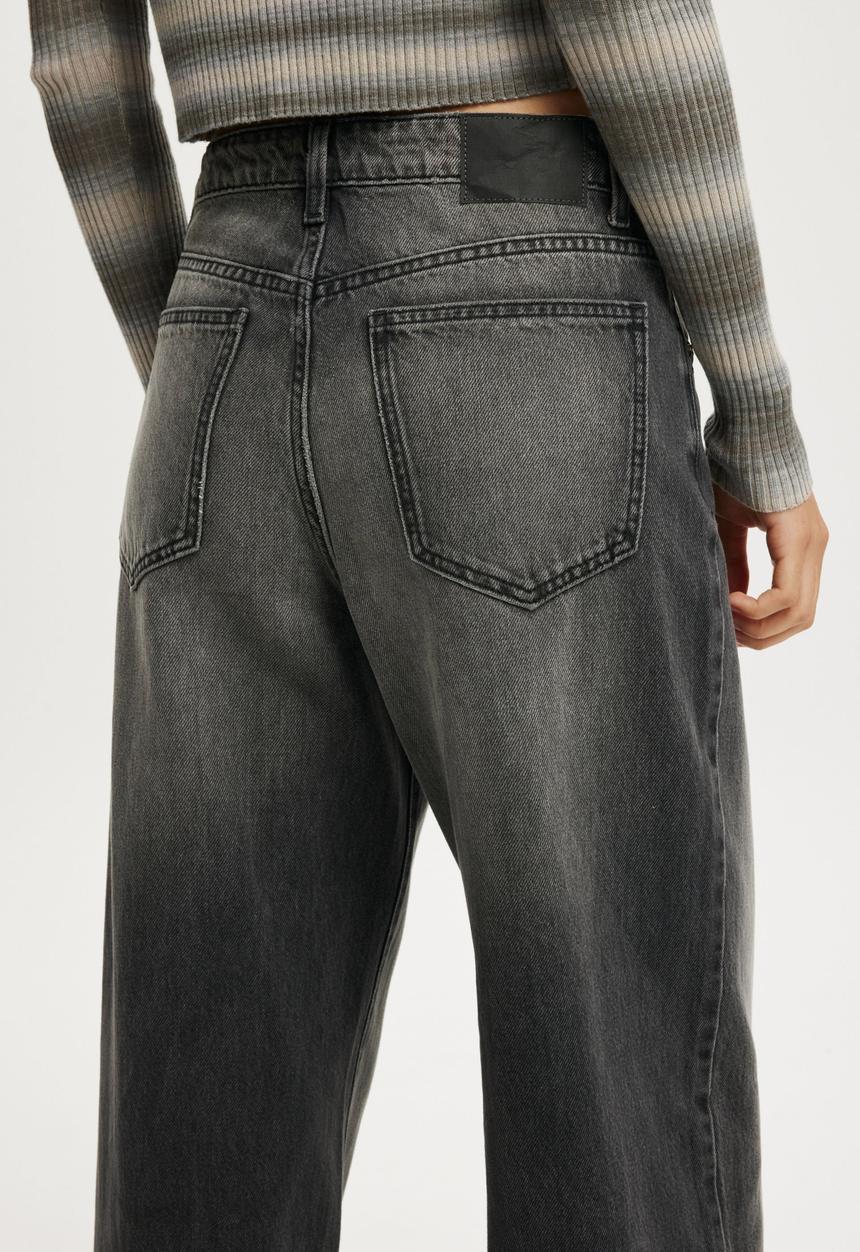 Cotton On - Relaxed wide jean - backbone black