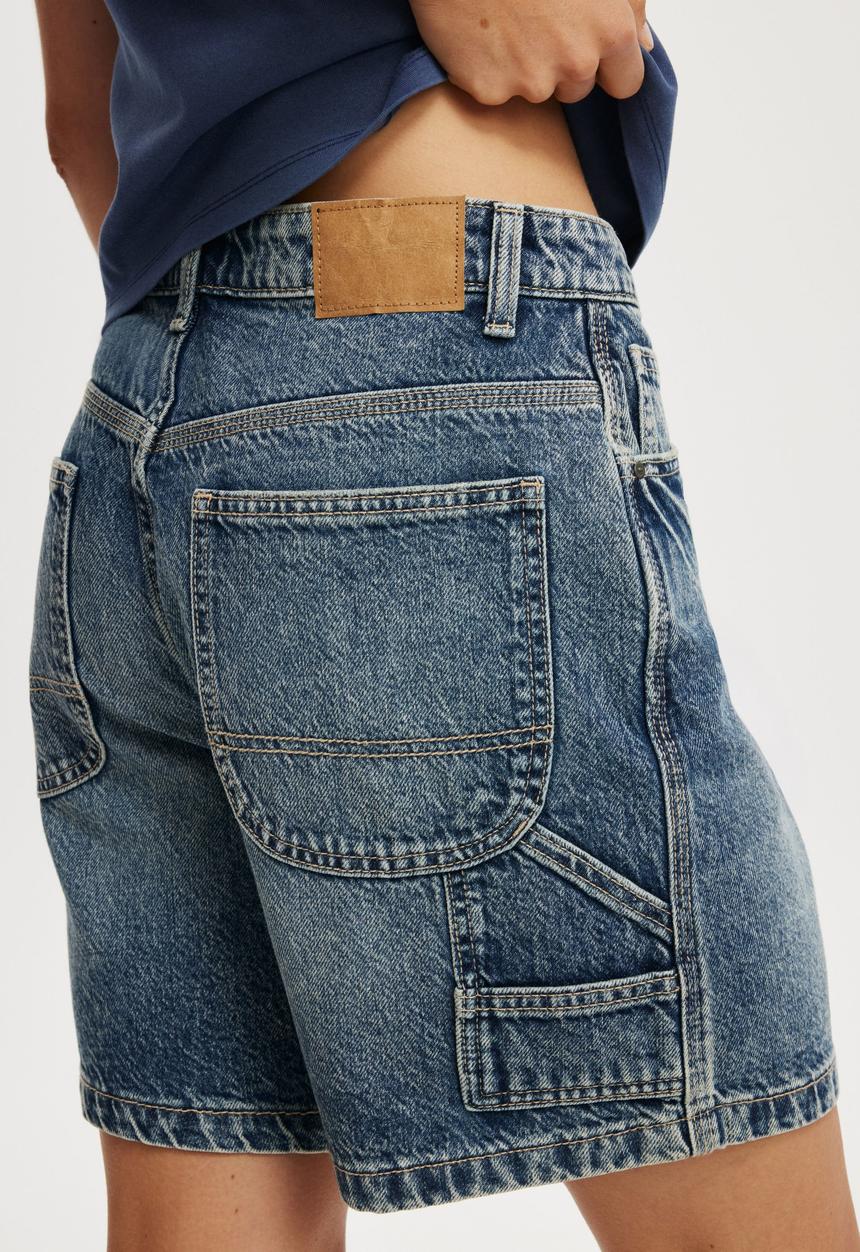 Cotton On - Relaxed denim short - highway blue/ carpenter
