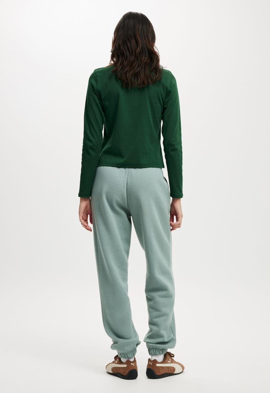 Cotton On - Classic fleece sweatpant - dark sage