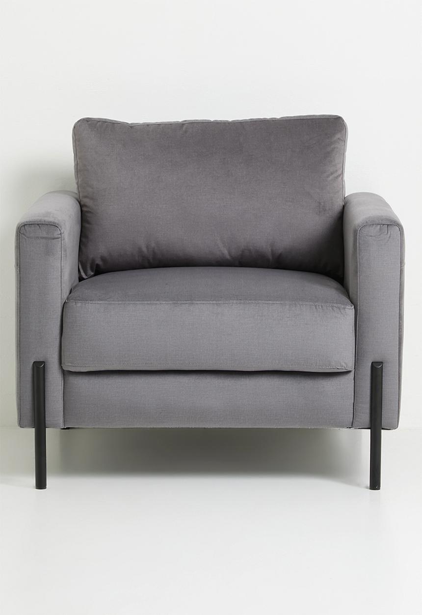Sixth Floor - Hadley velvet single seater - grey