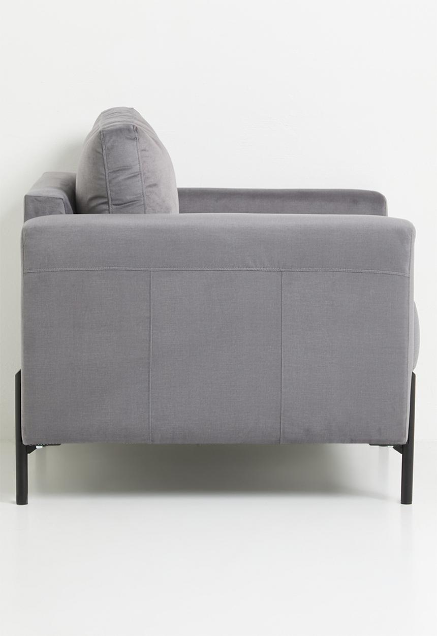 Sixth Floor - Hadley velvet single seater - grey