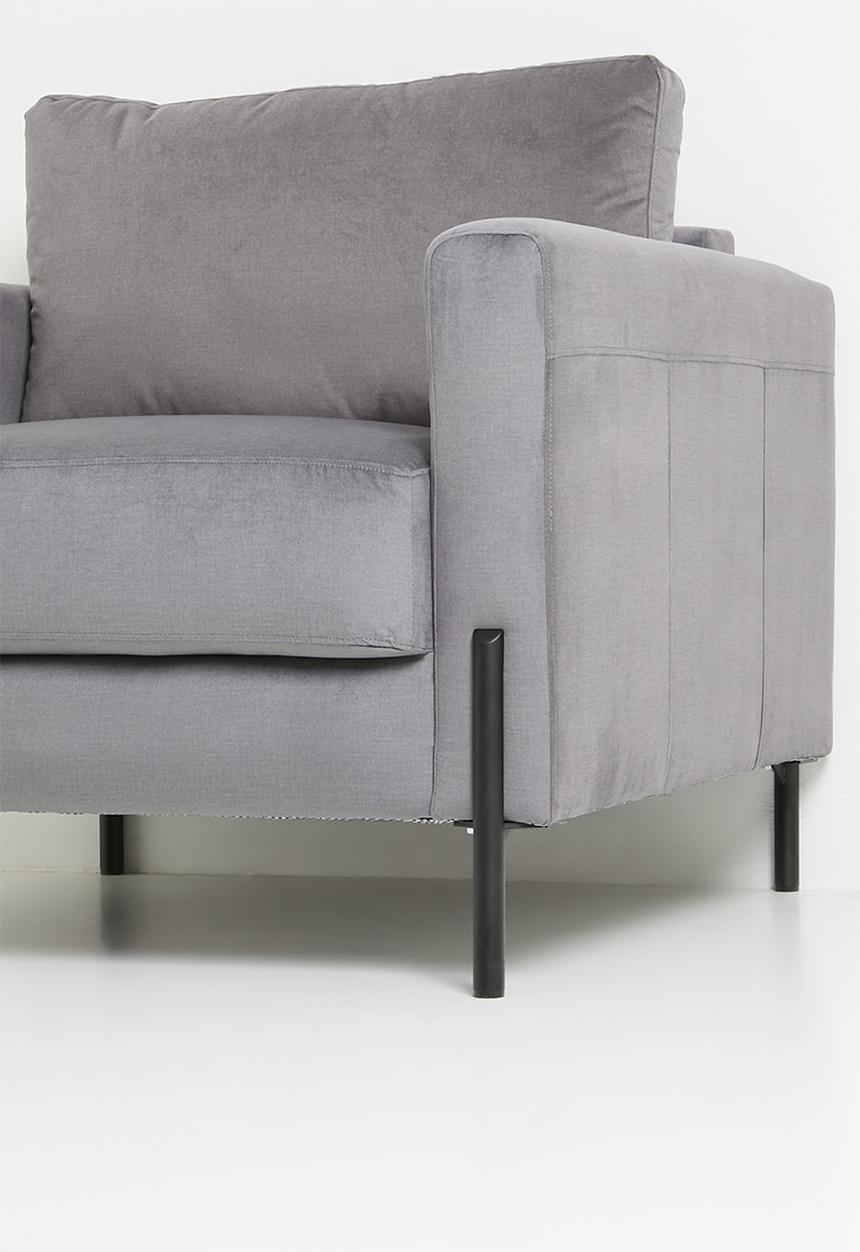 Sixth Floor - Hadley velvet single seater - grey