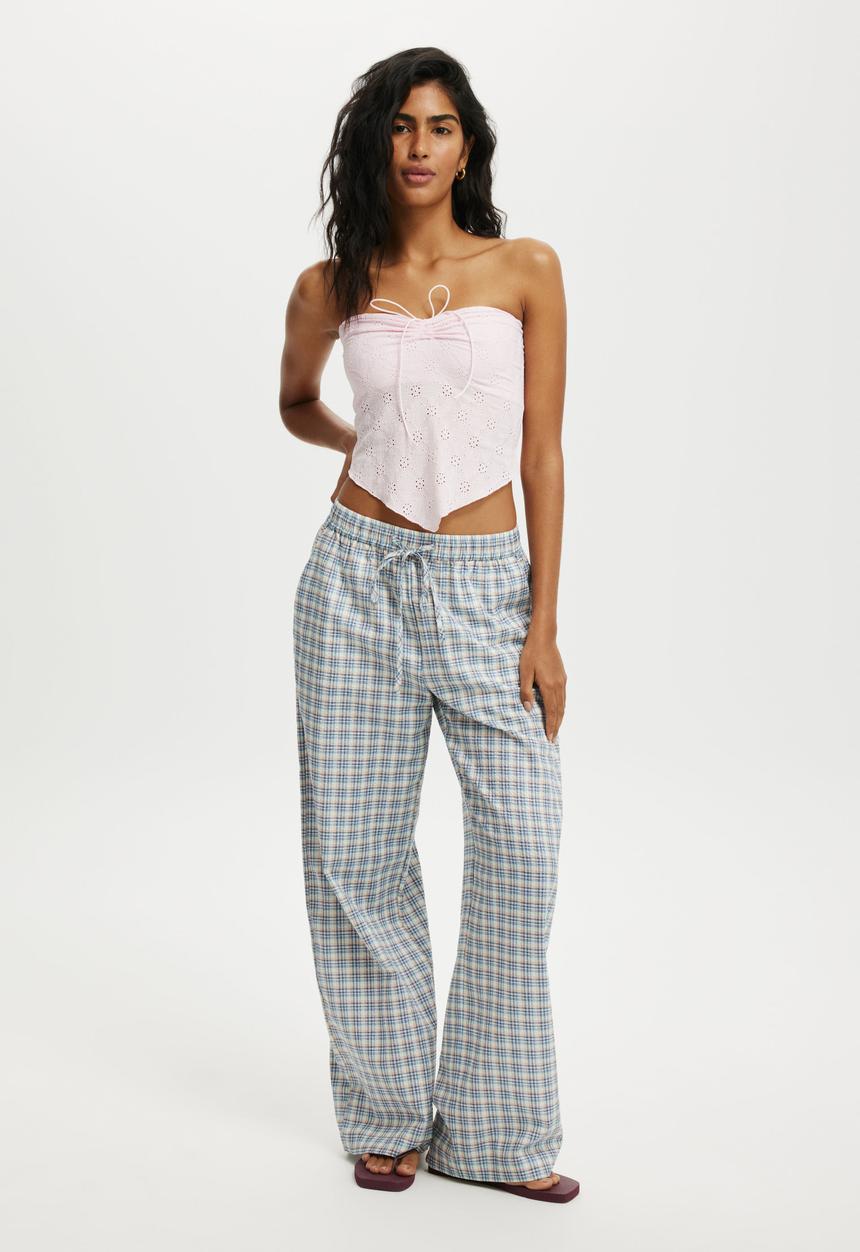 Cotton On - Haven wide leg pant-olivia check texture
