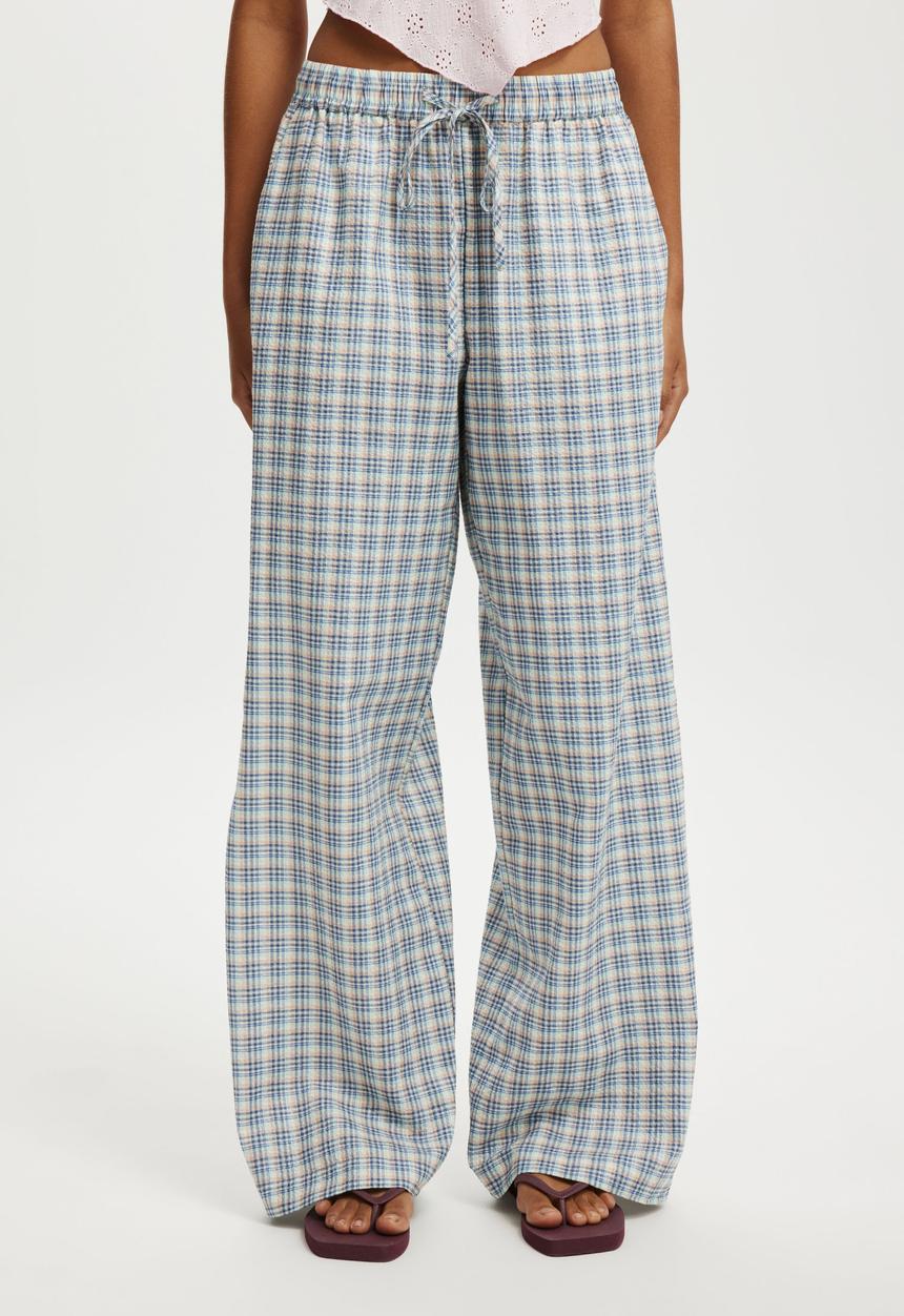 Cotton On - Haven wide leg pant-olivia check texture