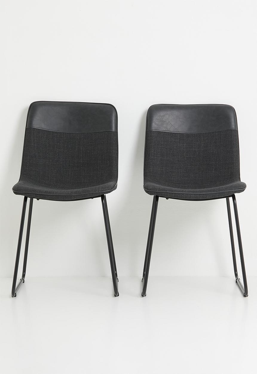 Sixth Floor - Elsa Dining Chair set of 2-Charcoal