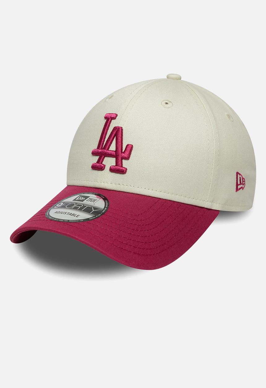 New Era - Side Script 9Forty® Los Angeles Dodgers - ivory/maroon