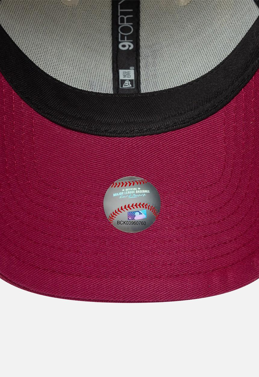 New Era - Side Script 9Forty® Los Angeles Dodgers - ivory/maroon