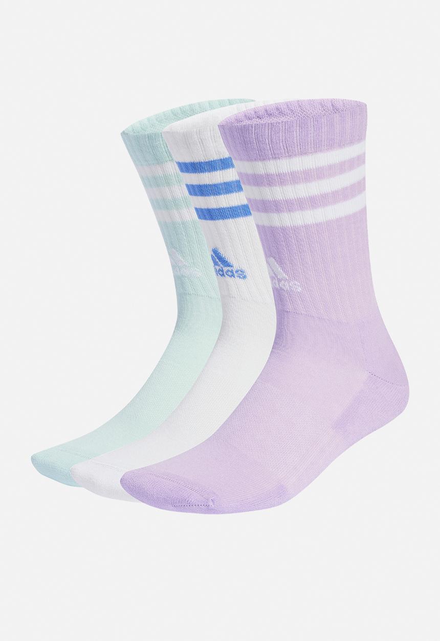 adidas Originals - 3-Stripes Cushioned Crew Socks 3pack - multi