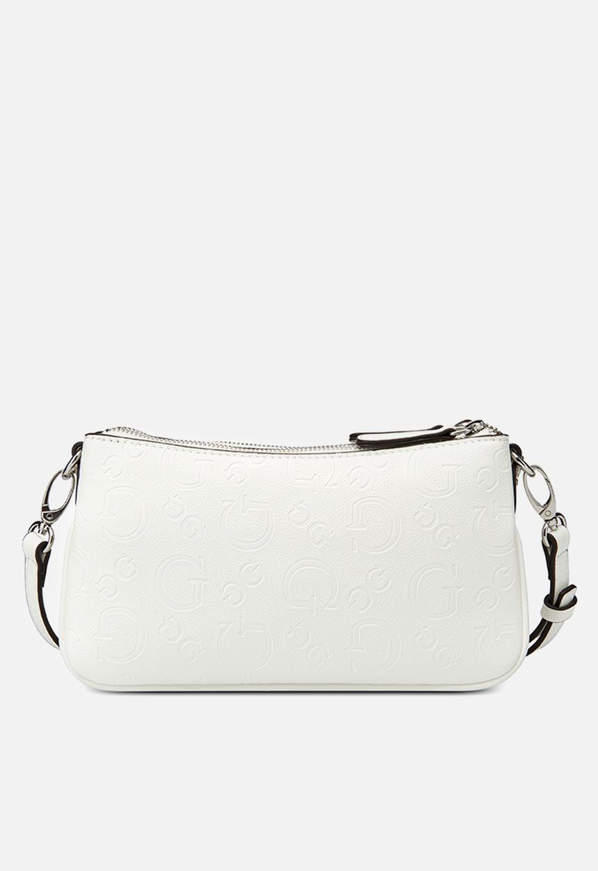 GUESS - Tyrah mini crossbody bag-white