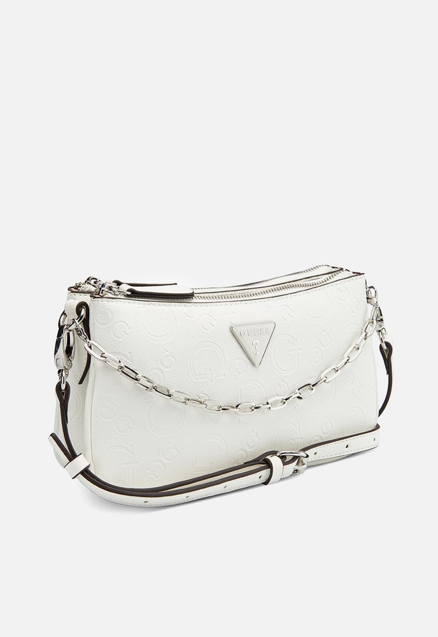GUESS - Tyrah mini crossbody bag-white