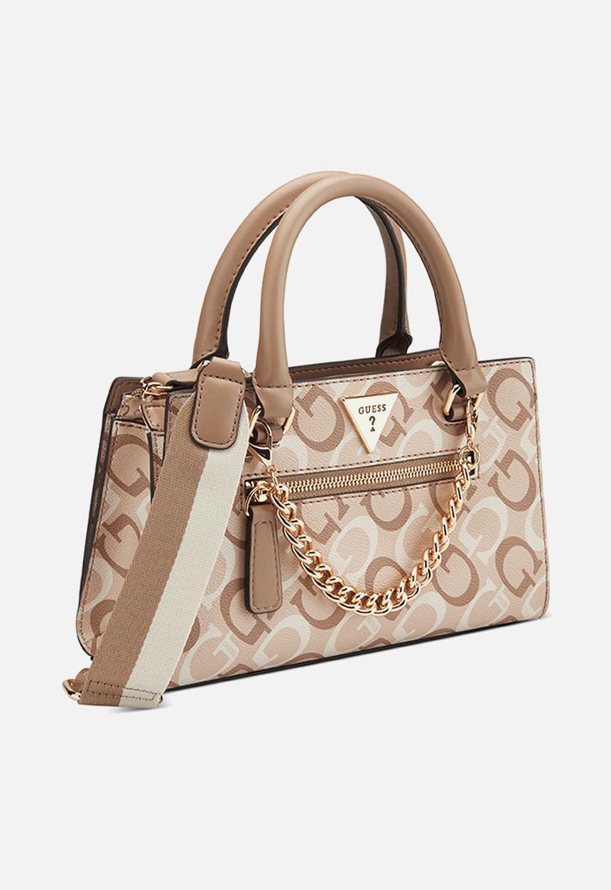 GUESS - Bandera satchel-beige
