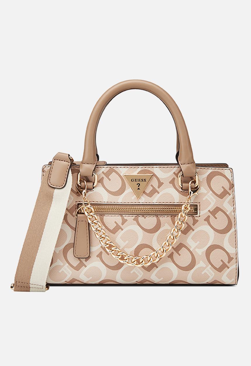 GUESS - Bandera satchel-beige