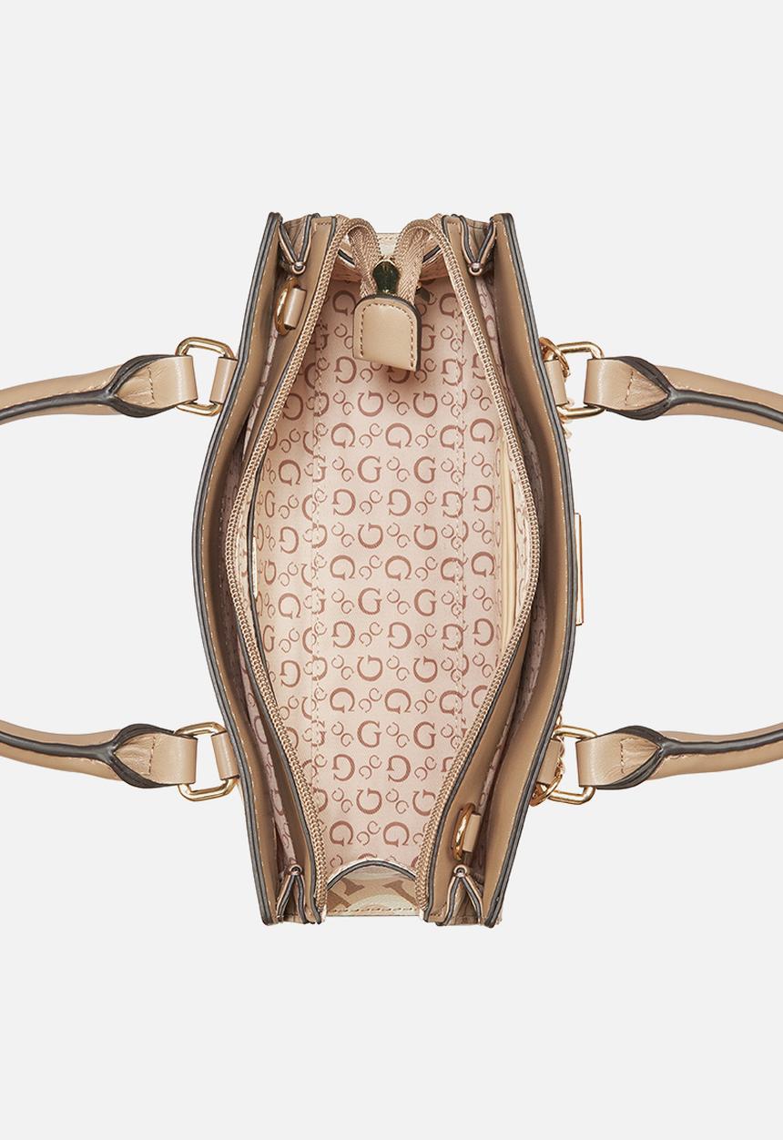 GUESS - Bandera satchel-beige