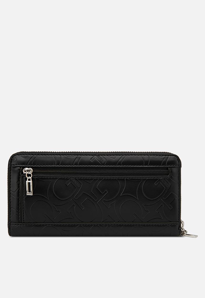 GUESS - Abbas large zip around purse - black
