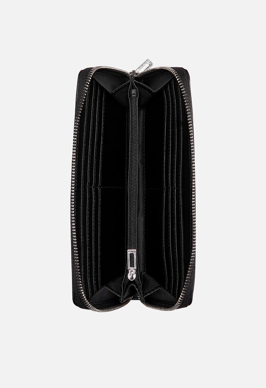GUESS - Abbas large zip around purse - black