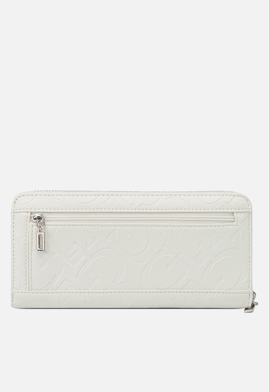 GUESS - Abbas large zip around purse - cream