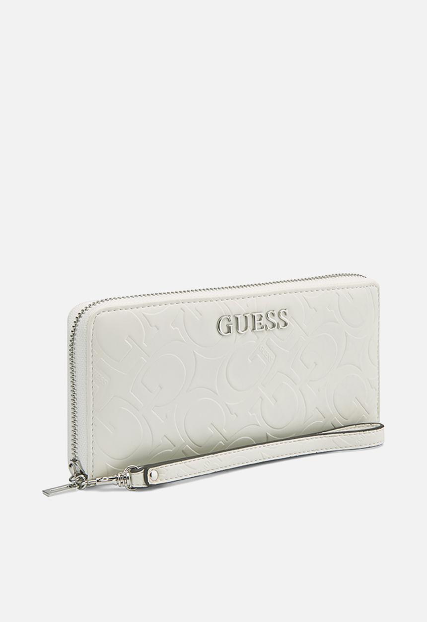 GUESS - Abbas large zip around purse - cream