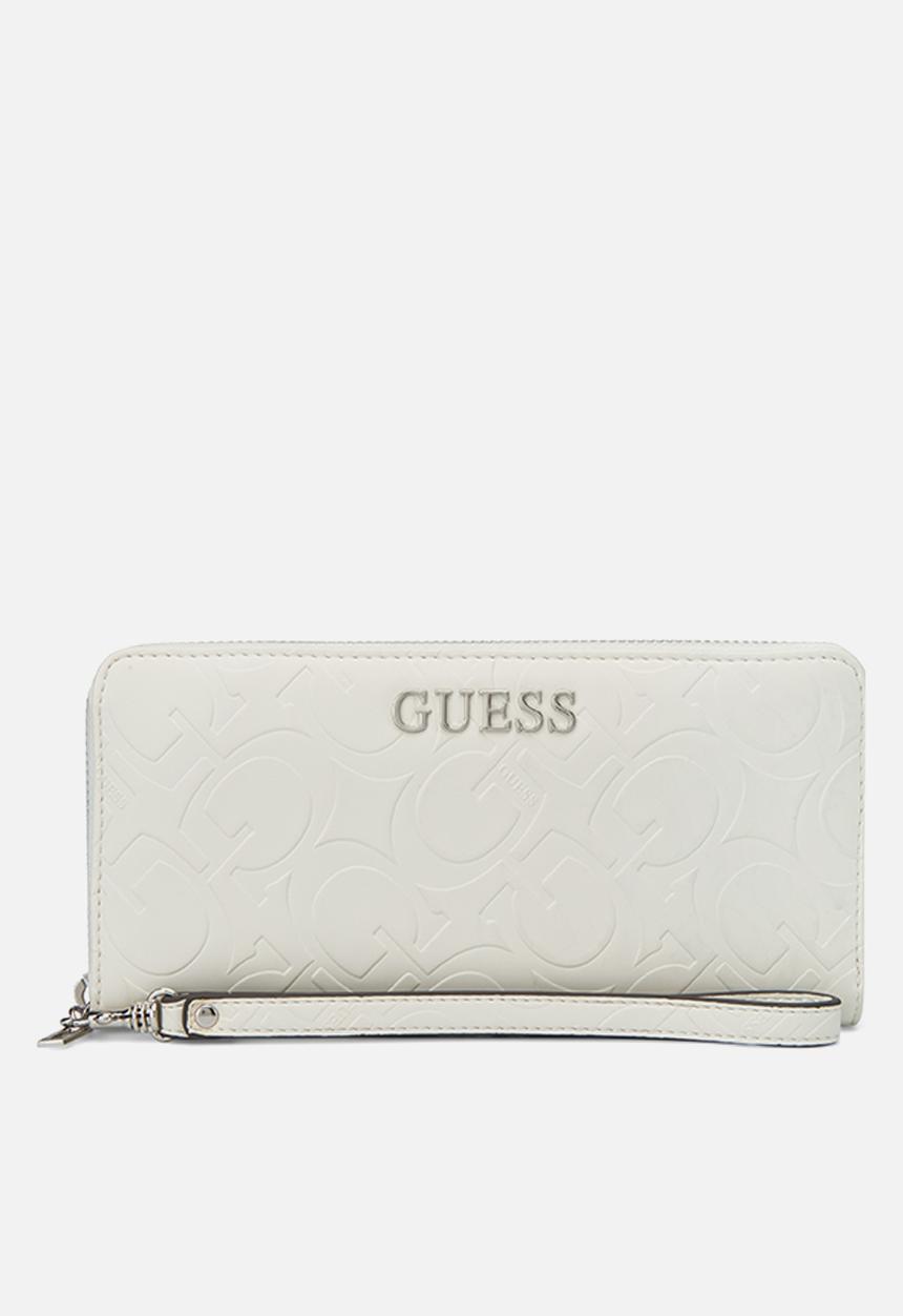 GUESS - Abbas large zip around purse - cream