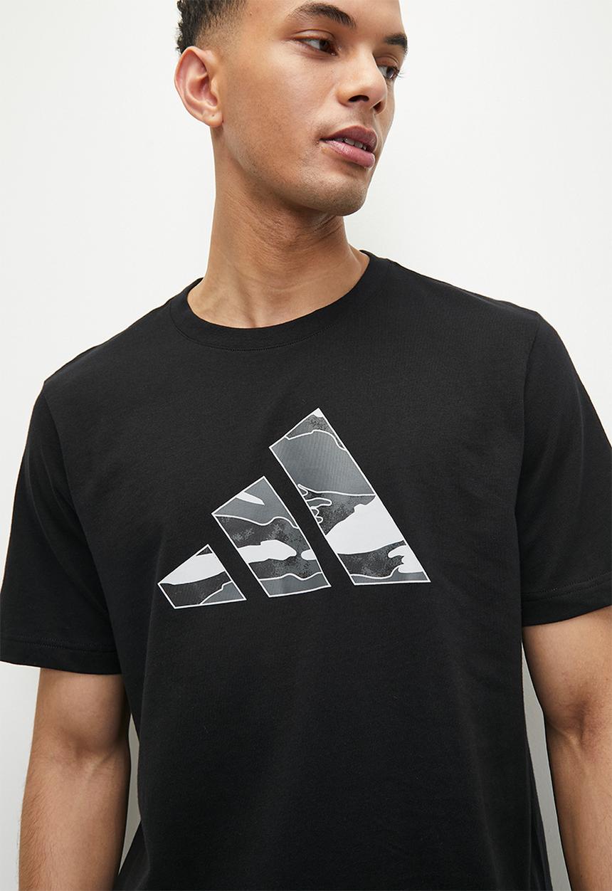 adidas Performance - M CAMO LOGO T - black