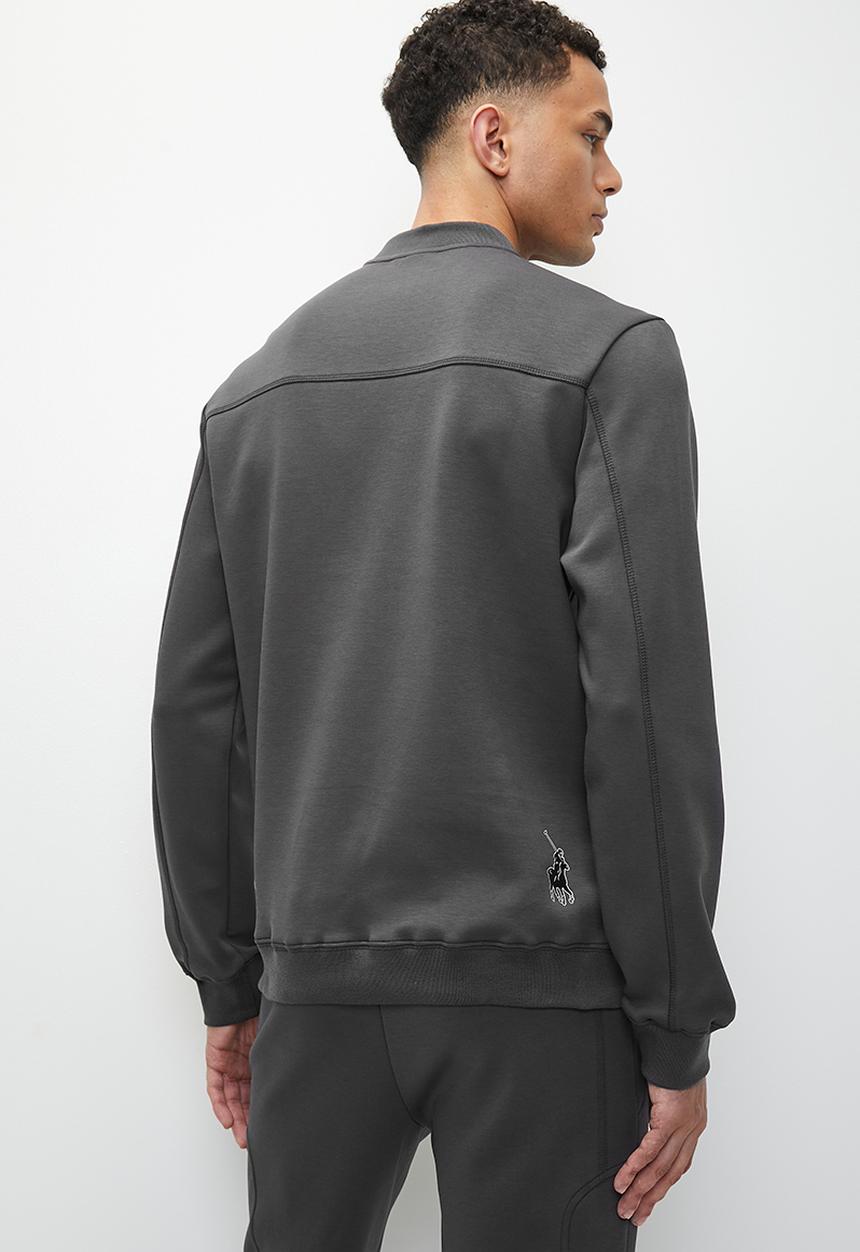 POLO - Men Sport Ls High Collar Sweat Top - Charcoal