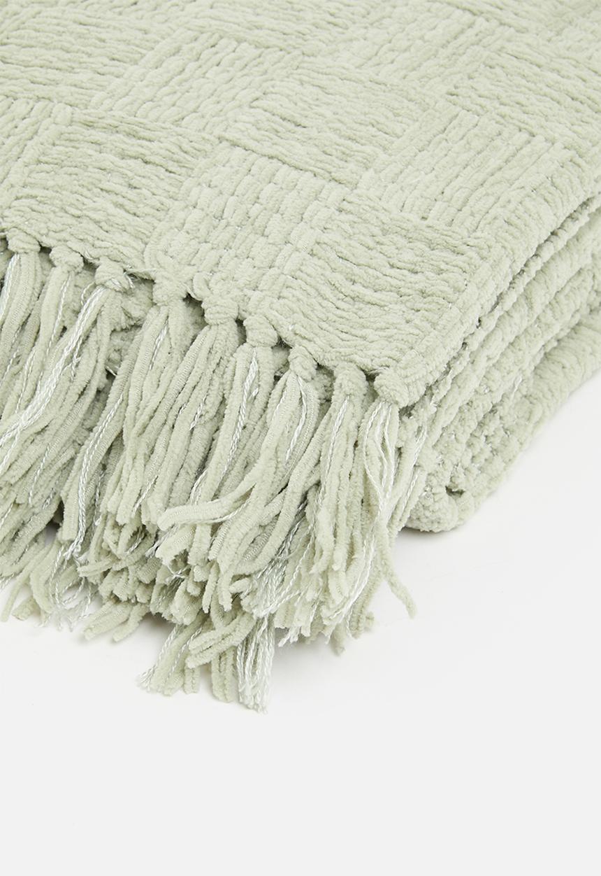 Sixth Floor - Chenille throw - sage