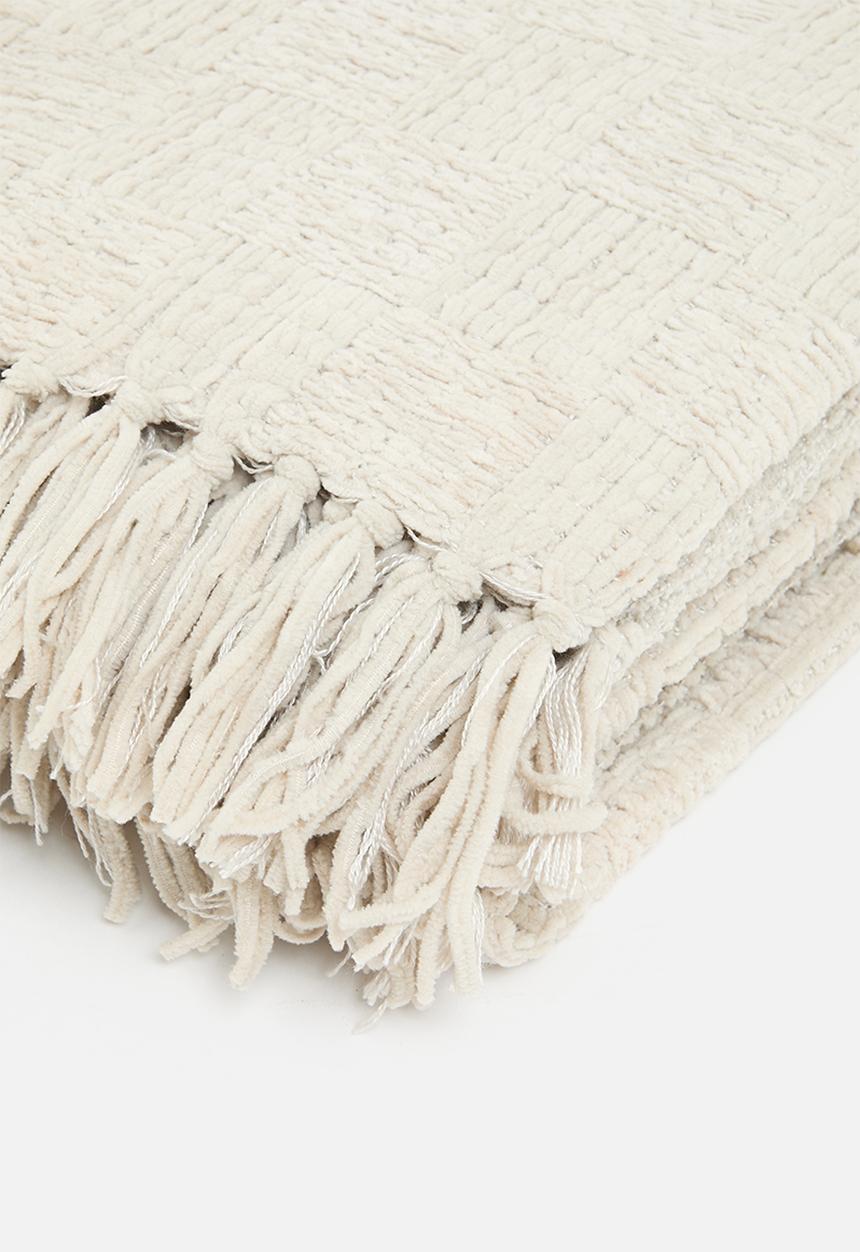 Sixth Floor - Chenille throw - stone