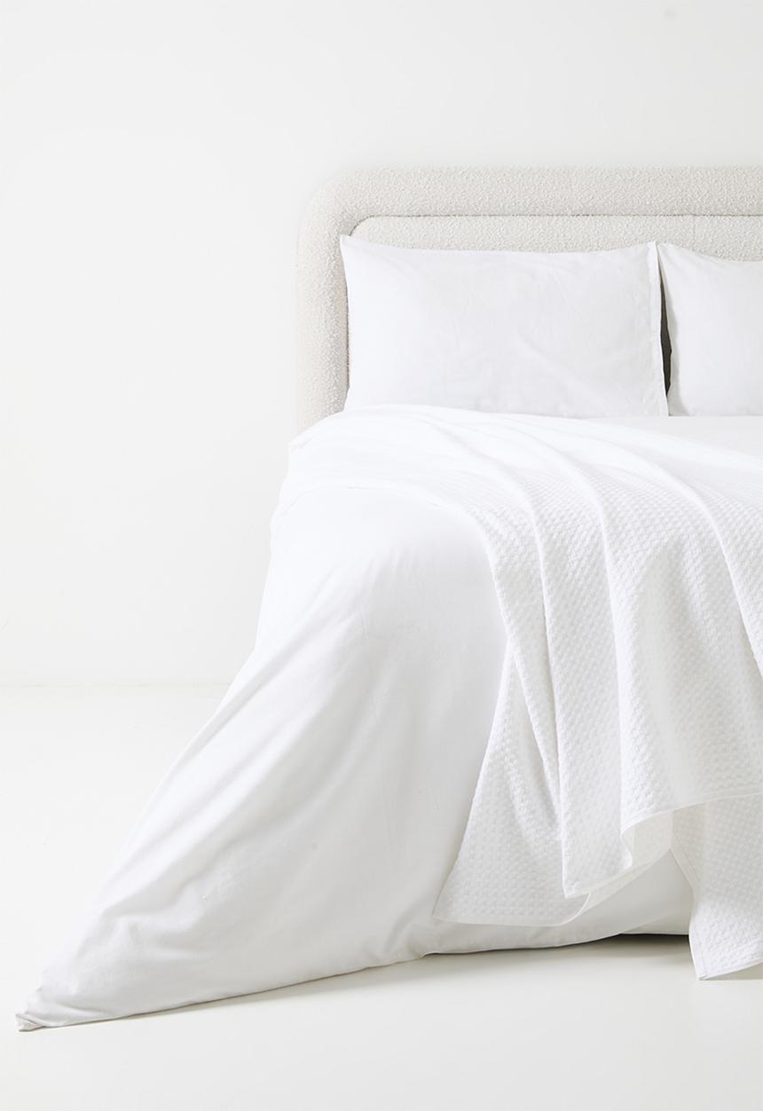 Nortex - WAFFLE THROW - WHITE