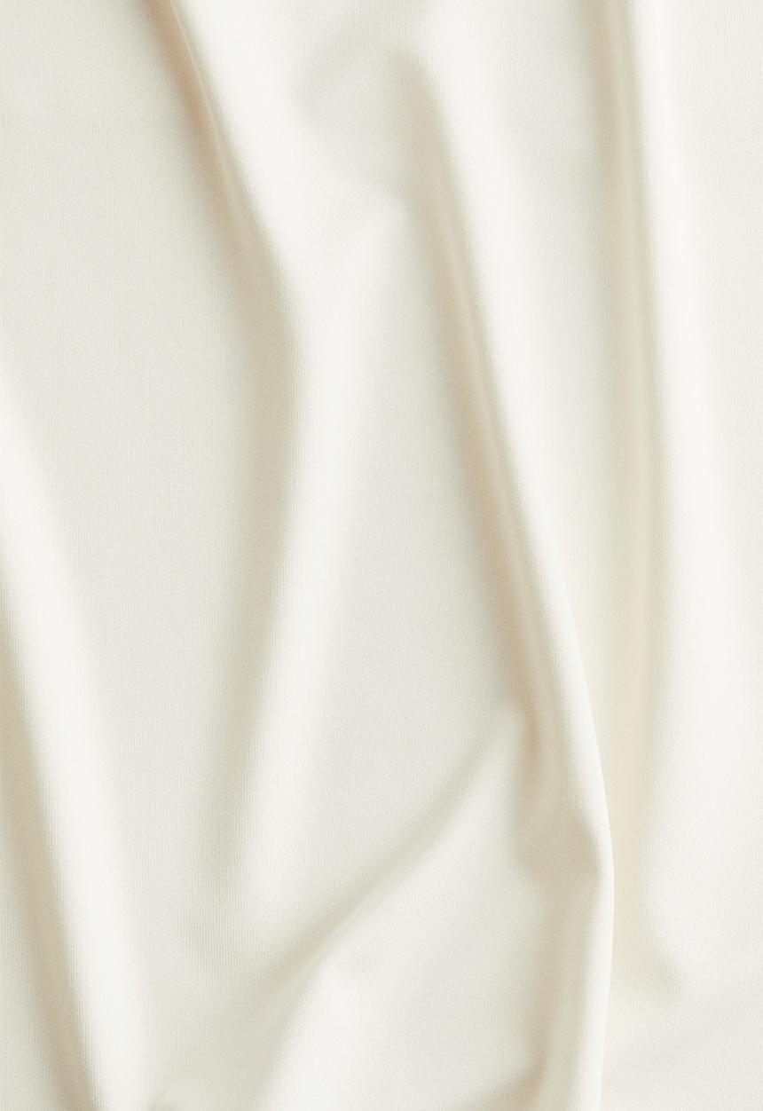 H&M - Boat-neck microfibre top - cream