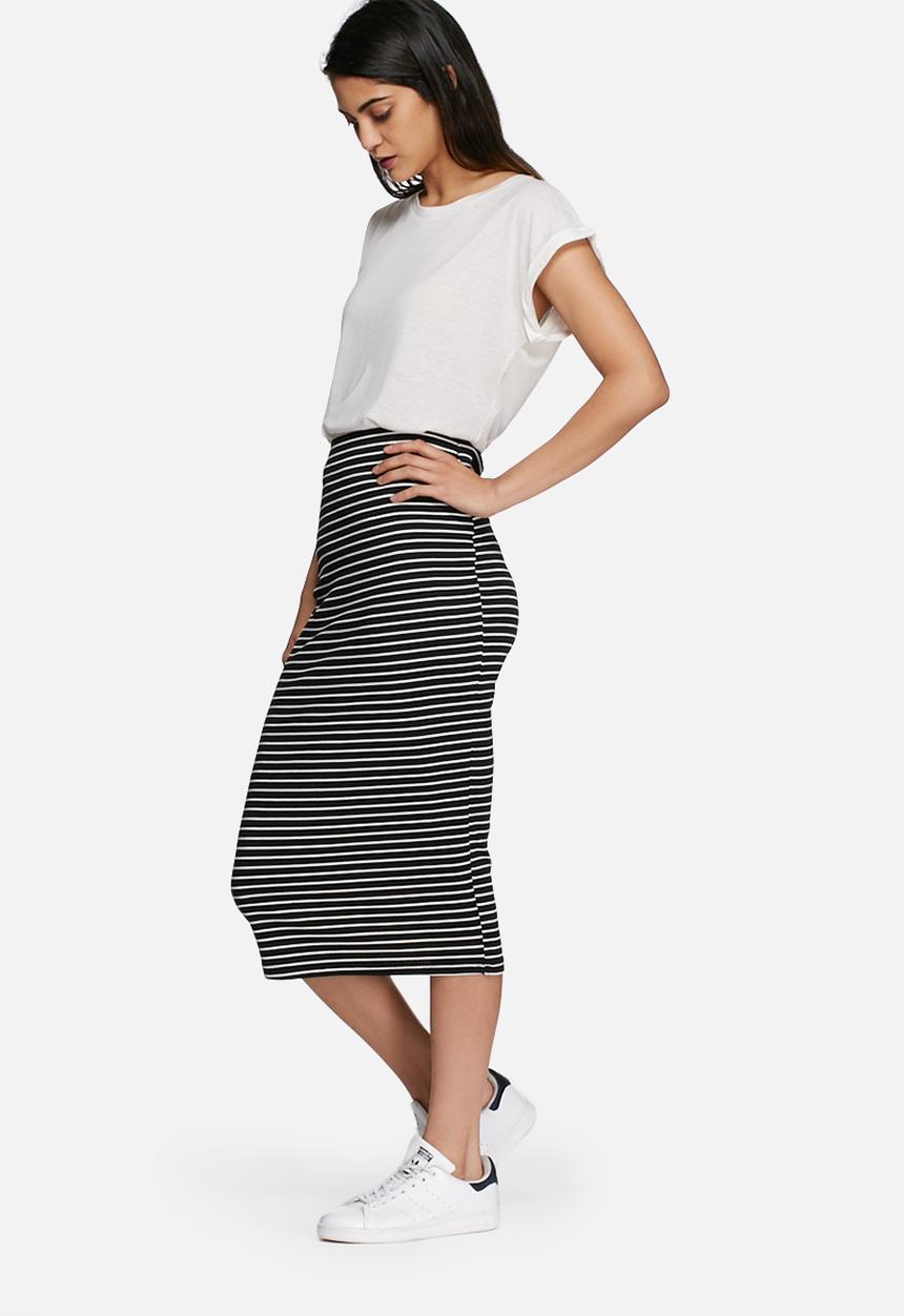 dailyfriday - Midi striped pencil skirt