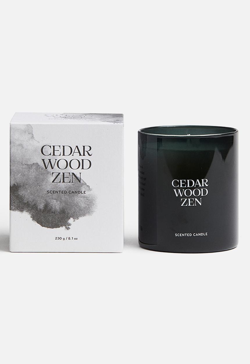 H&M - Scented candle in a glass holder - cedarwood zen