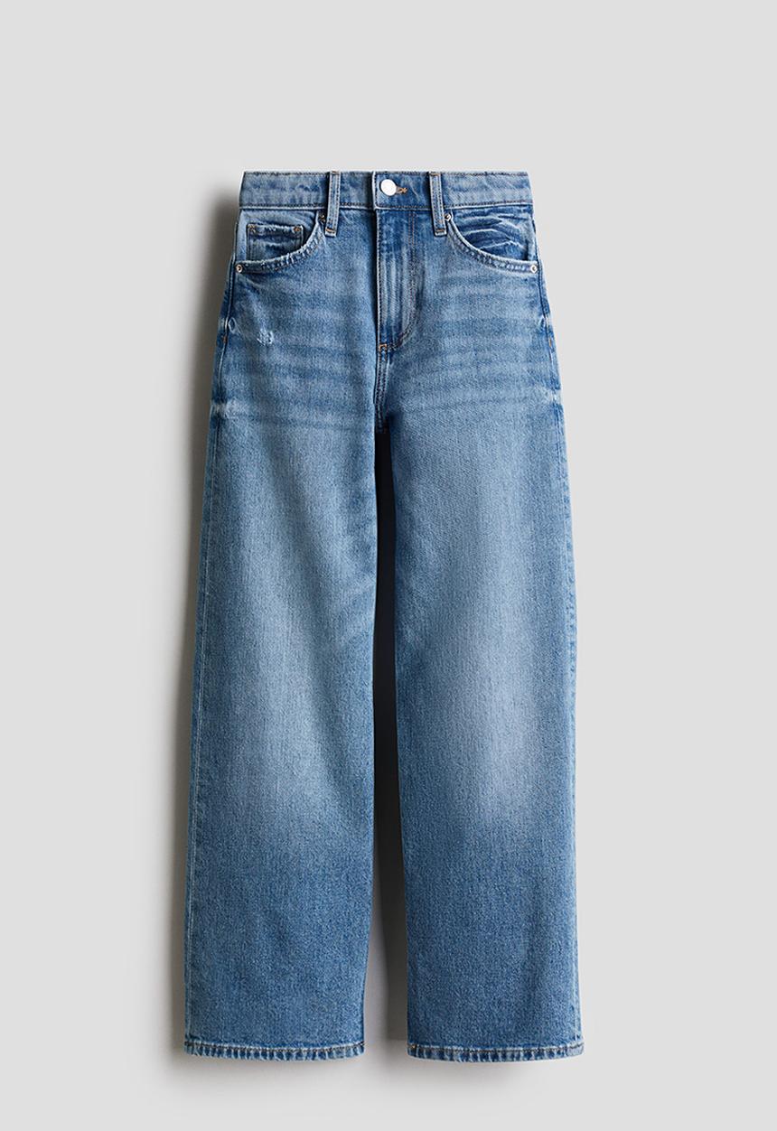 H&M - Wide leg jeans - denim blue