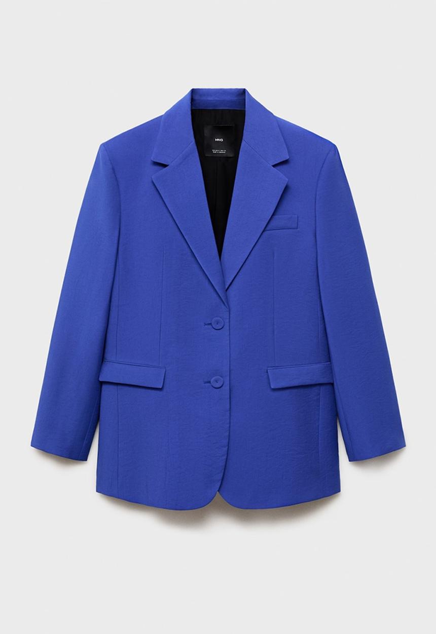 MANGO - Blazer Palma - Medium Blue
