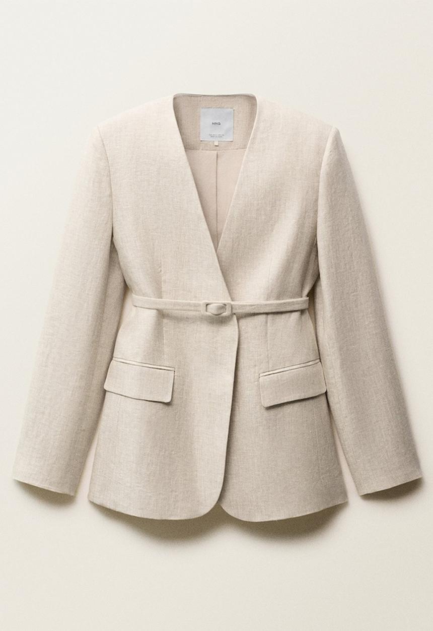 MANGO - Blazer Margarit - Light Pastel Gray