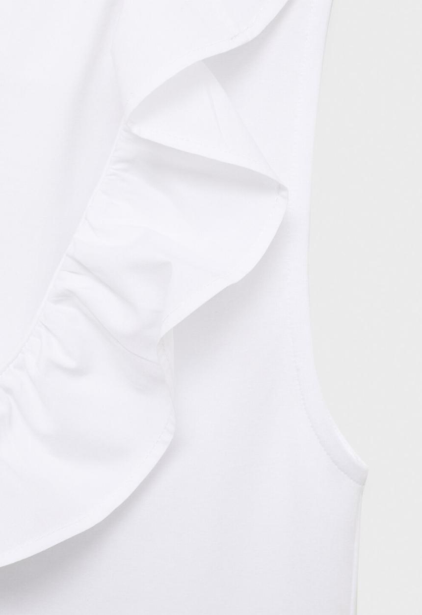 MANGO - Top Volant - White